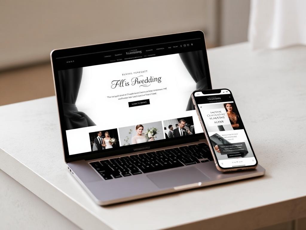 Example Luxury Wedding website home page