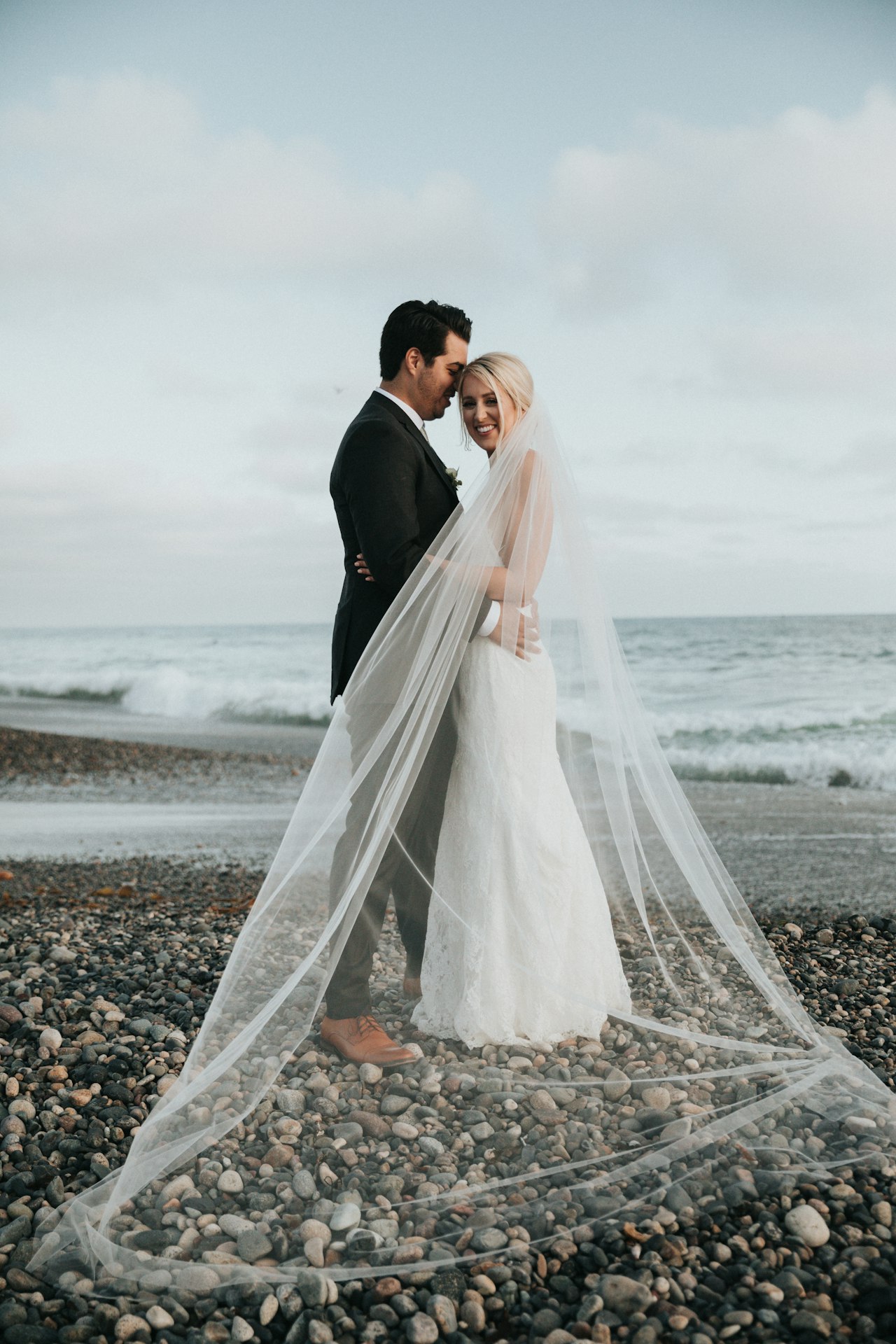 Couple celebrating at their wedding reception